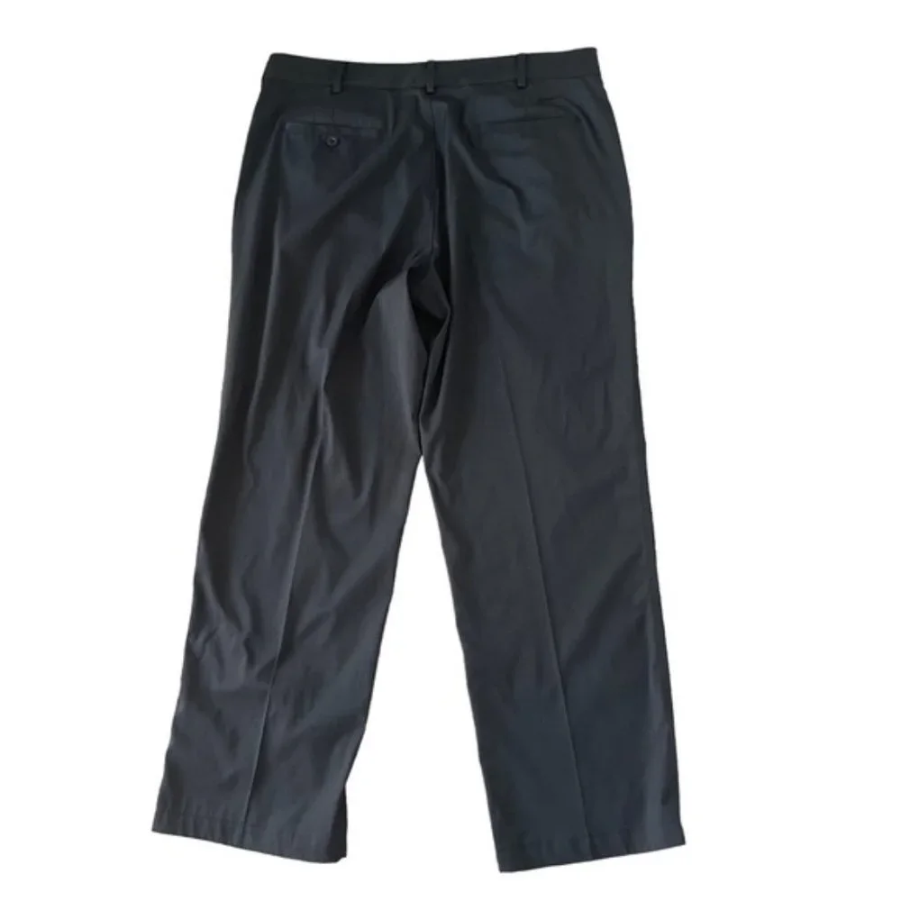 NIKE Golf Dri-Fit Men's Black Pants Flat Front Pockets Size 36x32 - Picture 2 of 7
